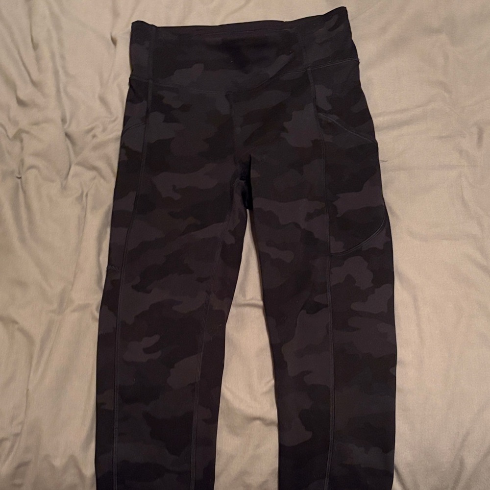 Lululemon Athletica Black Camouflage Leggings